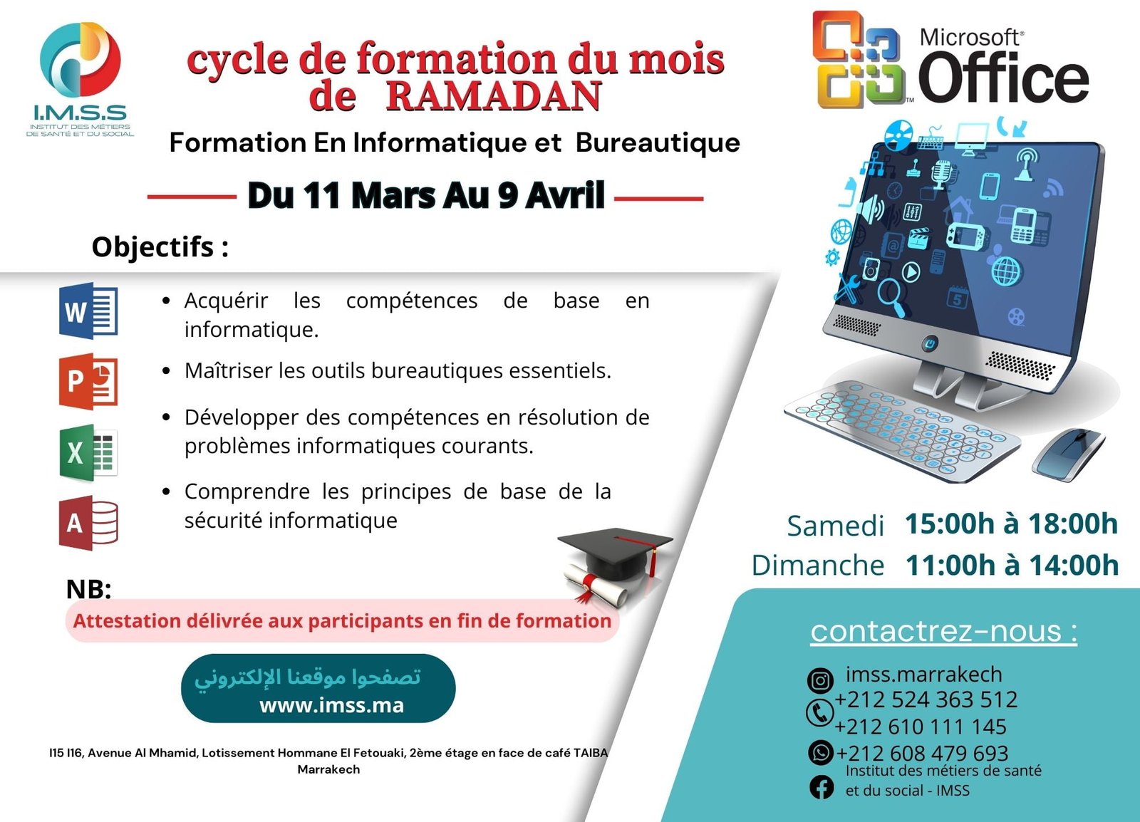 Formation en informatique et bureautique - Institut des Metiers de ...